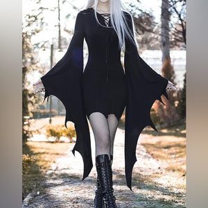 BATWING GOTHIC DRESS